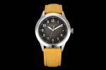 GR Factory Patek Philippe Calatrava 9015 Movement 40mm Black Dial Yellow Strap Watch